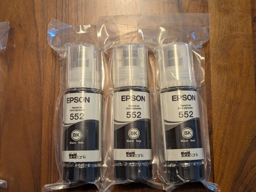 Epson 552 Ink - 3 Black and 4 Photo Black - unopened, exp 2029, ET8500, ET8550 - Afbeelding 3 van 4