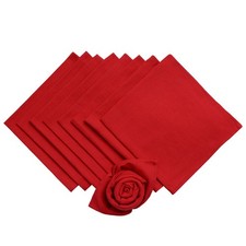 Gariella 9er Set Muster Stoffservietten Servietten 45cm 100% Baumwolle Rot