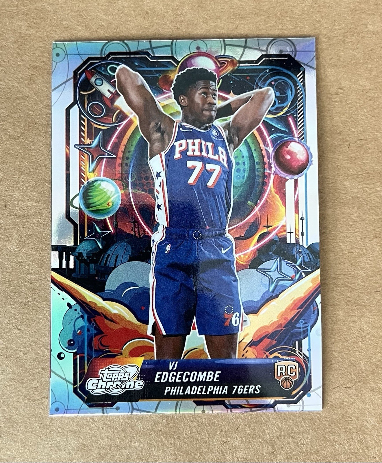 2025-26 Topps Chrome Cosmic - VJ Edgecombe #PRP-18 Propulsion Refractor RC