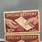 1957 Special Delivery Stamp VF+ Mint MNH US! 30c Letter and Hands! VF/XF — photo 3