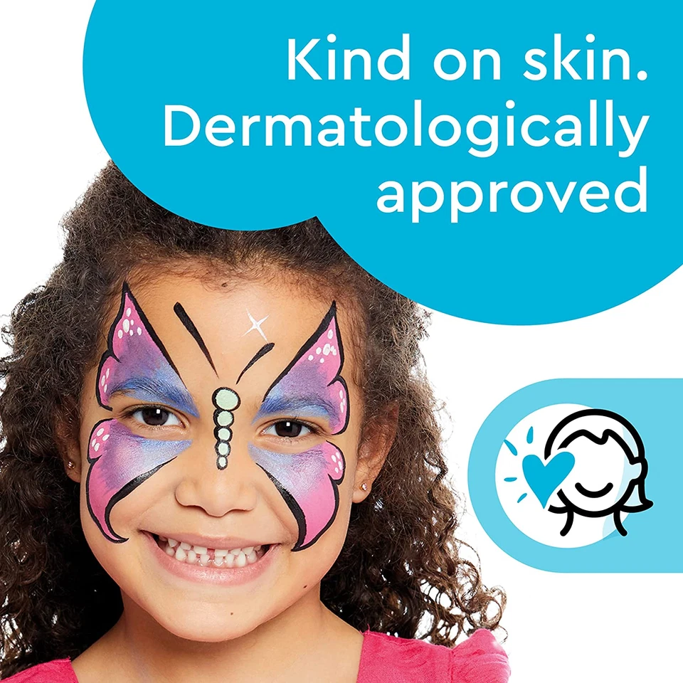 Pintura facial y corporal metálica, maceta de 18,8 g (0,66 oz), negra eléctrica Foto 3 de 4