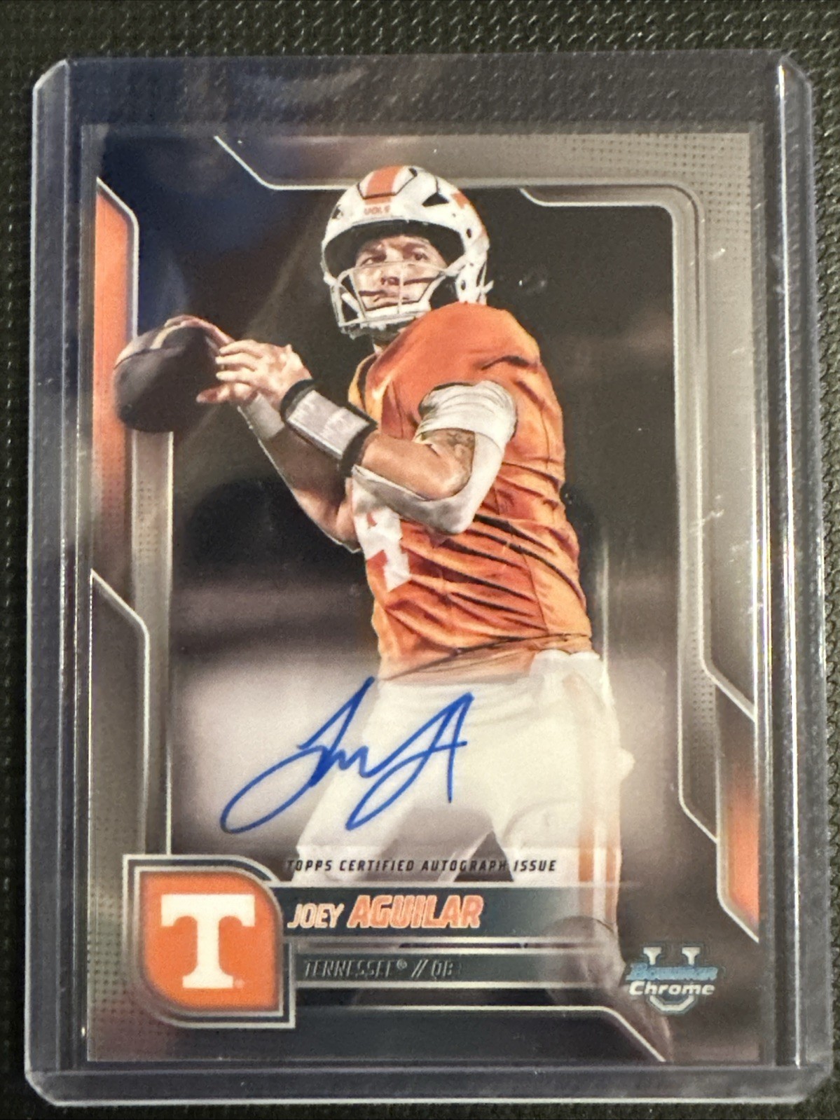 2025 Bowman University Chrome Joey Aguilar Autograph Tennessee #BCA-JOE