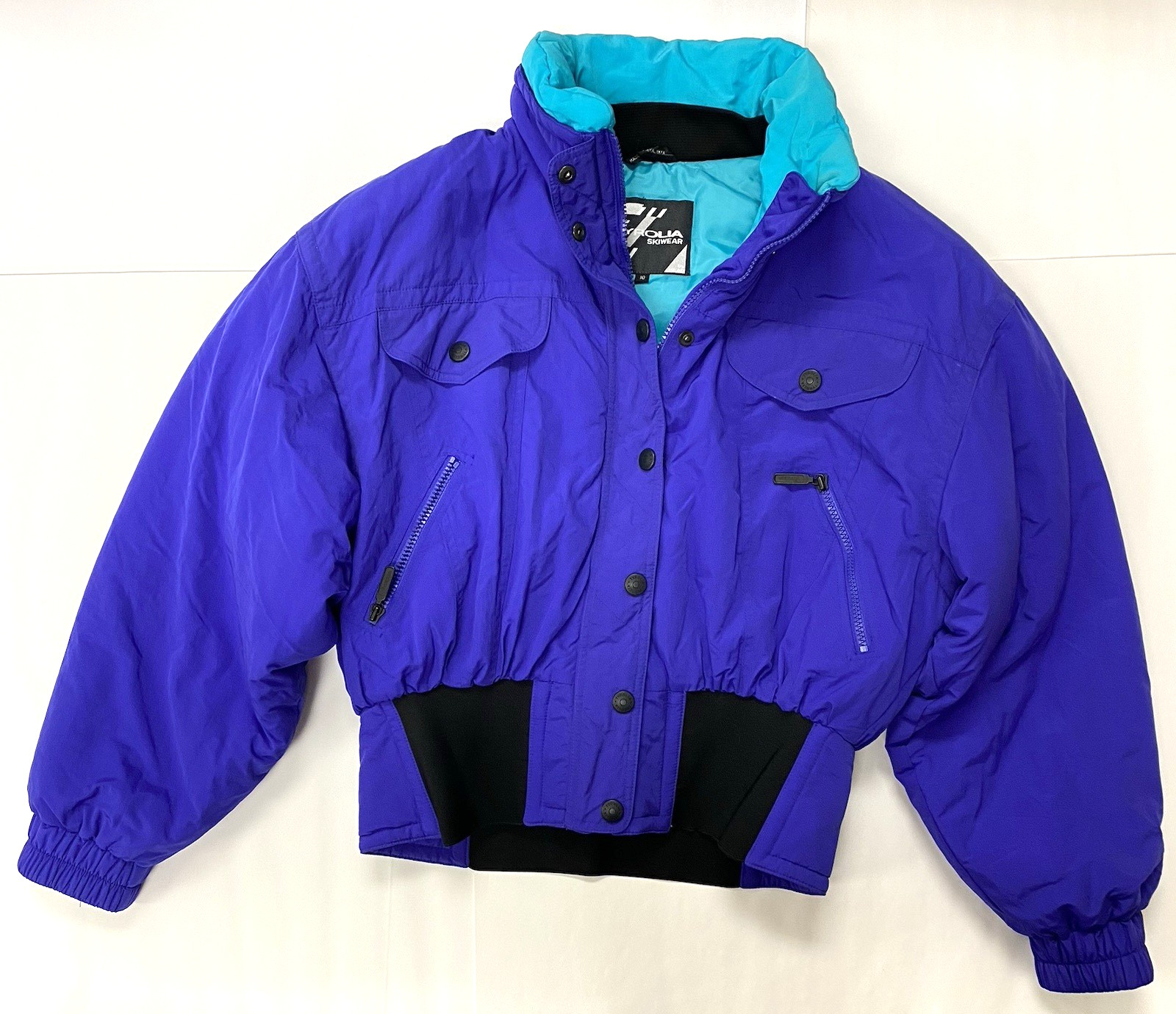 Tyrolia Ski Jacket Women 10 Snow Skiwear Purple with Back Design