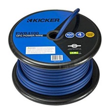 Kicker 46PWB4100 Car Audio 4 Gauge Blue OFC Copper Power or Ground Cable Wire