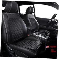 Custom Seat Covers for Tacoma Gen 3rd 2016 Black 2016-2023 Crew Front Seats