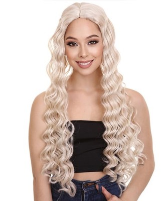 HPO Erwachsene Frauen Perücke blond lang gewellt - wunderschöne Perücke für Kostüme