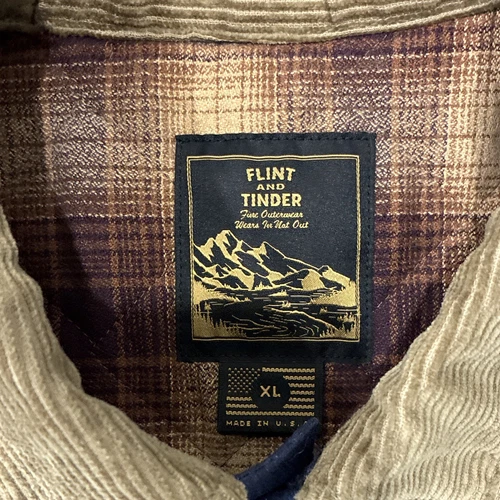 Flint & Tinder Quilted Waxed Rancher In Navy Ripstop Canvas Size XL NWOT image 2