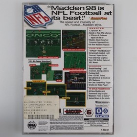 Madden NFL 98 Sega Saturn Video Game EA Sports Football T-5024H
