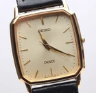 [Near MINT]Vintage SEIKO Dolce 8J41-5000 26mm Gold Dial Men's Quartz Watch