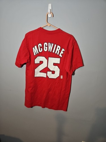 Vintage St Louis Cardinals Shirt M Red Mark McGwire Home Run Champion - Picture 4 of 4