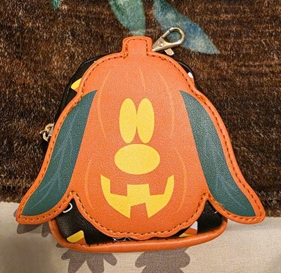 Disney Pluto Halloween Pumpkin Mini Backpack Zipper Keychain Clip Accessory