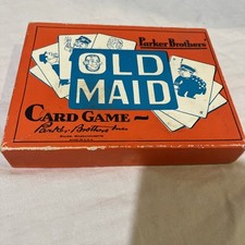 VTG Parker Brothers OLD MAID Card Game w/Box, 43 Cards,  Extra Cards