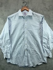 VTG Brooks Brothers 1818 Classic Shirt Mens 16 1/2 34 Blue Button Up Long Sleeve