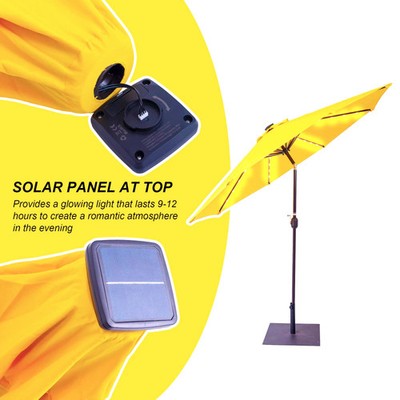 7ft patio umbrella with solar lights 7.5 ft Solar-Powered LED grillncomfort The umbrella with a two mix patio 7ft outdoor patio