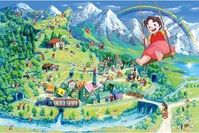 Heidi Ragazza delle Alpi Mappa Puzzle Appleone 1000-921 1000 P