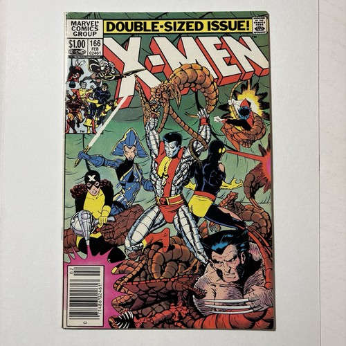 UNCANNY X-MEN #166 (VF) • newsstand • Marvel Comics 1983 • 1st Lockheed