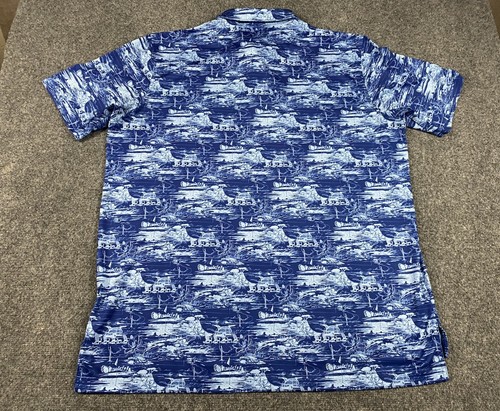 PETER MILLAR Summer Comfort GOLF POLO SHIRT -XL- BLUE DESERT CAMPER MAGNOLIA - Picture 7 of 7