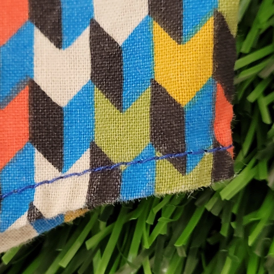 Camisa vintage anos 90 Sahara-Club botão XL 27x32 Chevron AOP - Imagem 2 de 4