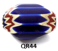 Lg Facetted Authentic Antique Venetian Chevron Trade Bead African QR44 Bg 37