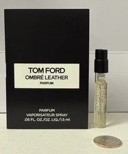 TOM FORD Ombre Leather PARFUM Sample Spray .05oz, 1.5ml New in Card