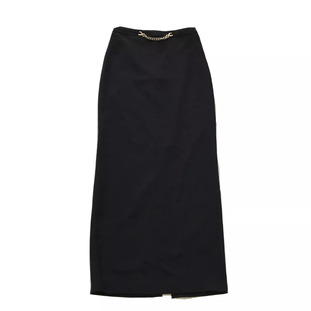 Long black skirt outlet crepe