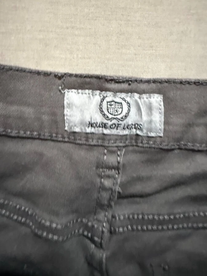 Pantalones de mezclilla House Of Lordes para hombre 30 grises con cinturón bolsillos para hombre 30X29. Foto 3 de 4