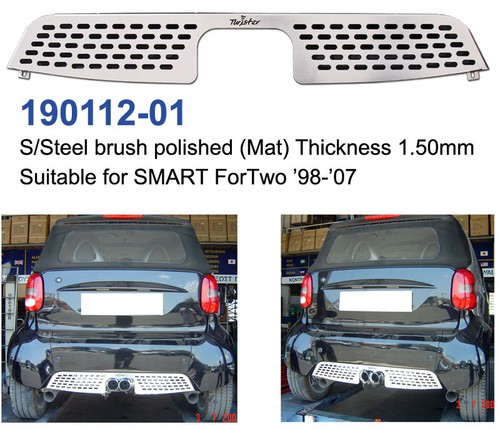 Diffuser for SMART ForTwo 450 s/steel T304 plasma cut rear grill 0.6-0.7L turbo - Picture 8 of 10