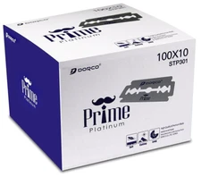 Dorco STP301 Prime Platinum Double Edge Blades (V) | 1,000 Blades