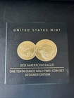 American Eagle 2021 One-Tenth Ounce Gold Two-Coin Set Designer Edition (21XK)