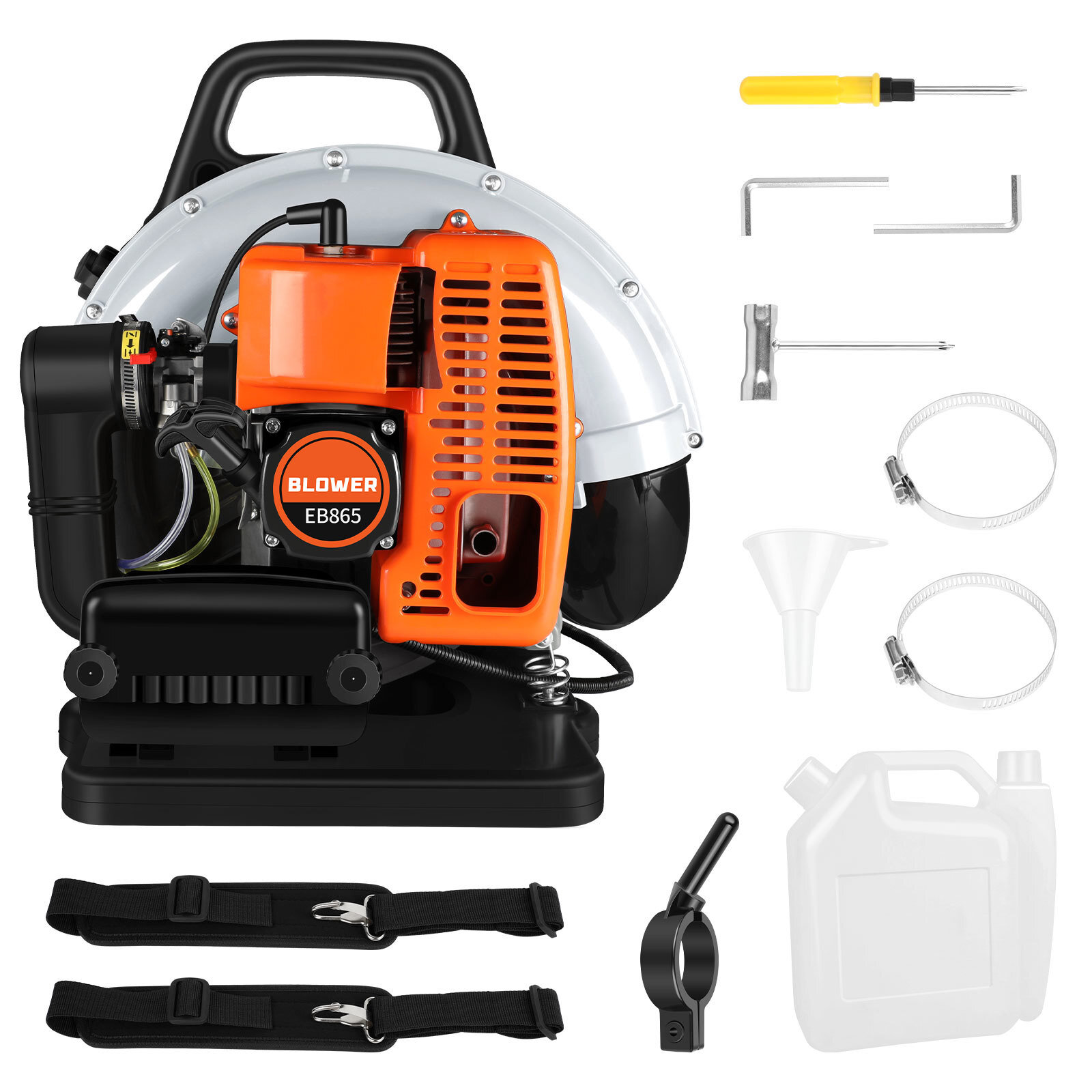 ✅63CC 2-Stroke Commercial Backpack Gas Leaf Blower Easy to use 7500r/min