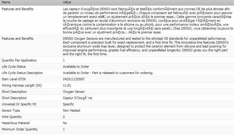 Sensor de oxígeno Denso Upstream para TOYOTA CELICA L4-2,2 L 1996-1999 Foto 2 de 4