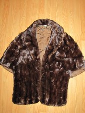 Vintage 60's Brown Mink Stole - Large