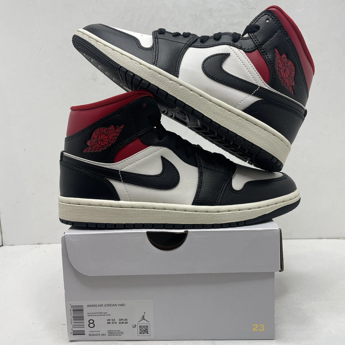 Jordan 1 black gym clearance red sail