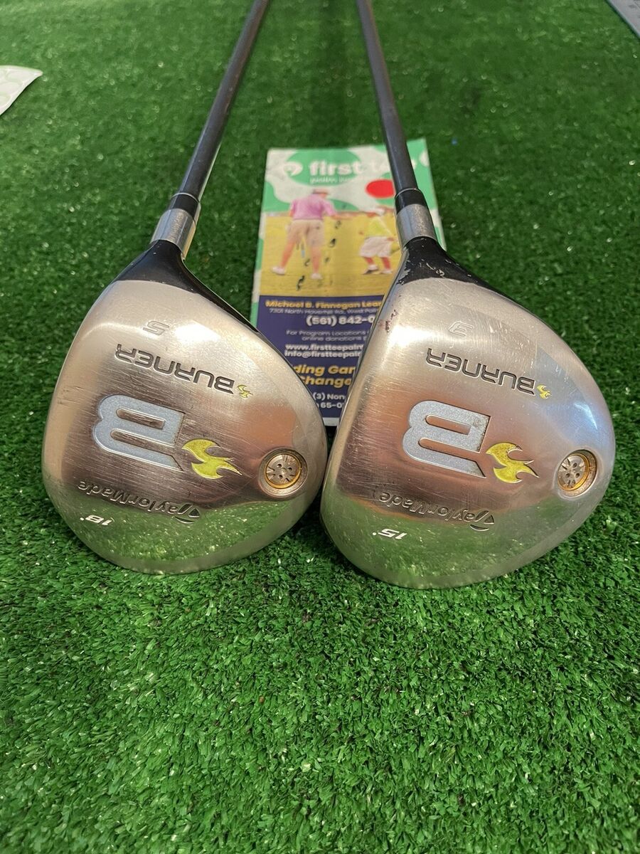 Set of 3 TaylorMade Burner Driver, 3+4 Woods Regular Graphite Shafts TaylorMade Set of 3 TaylorMade Burner Driver, 3+4 Woods Regular Graphite Shafts TaylorMade