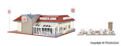 Vollmer 43632 Ho Scale Burger King with Interior Accessories and LED Lighting