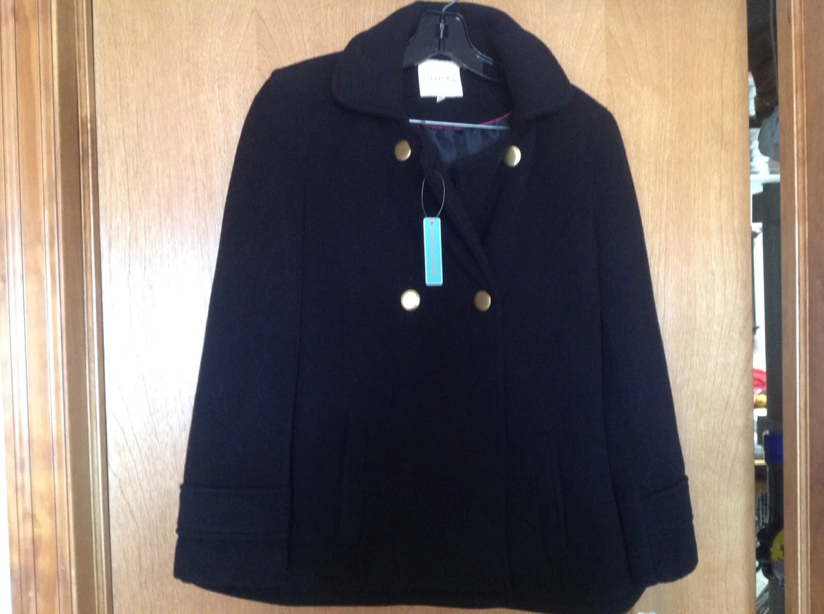 Copper Key Fleece Black Coat Gold buttons Girls Dillards Size