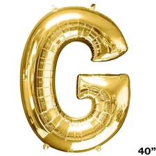 40" GOLD Letter G Mylar Foil Balloon 1 pc Party BackDrop Decorations Supply