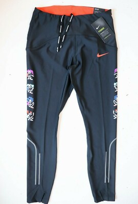 NIKE POWER SPEED TOKYO TIGHT FIT RUNNING TIGHTS BLACK CT2833-010 WOMEN S M