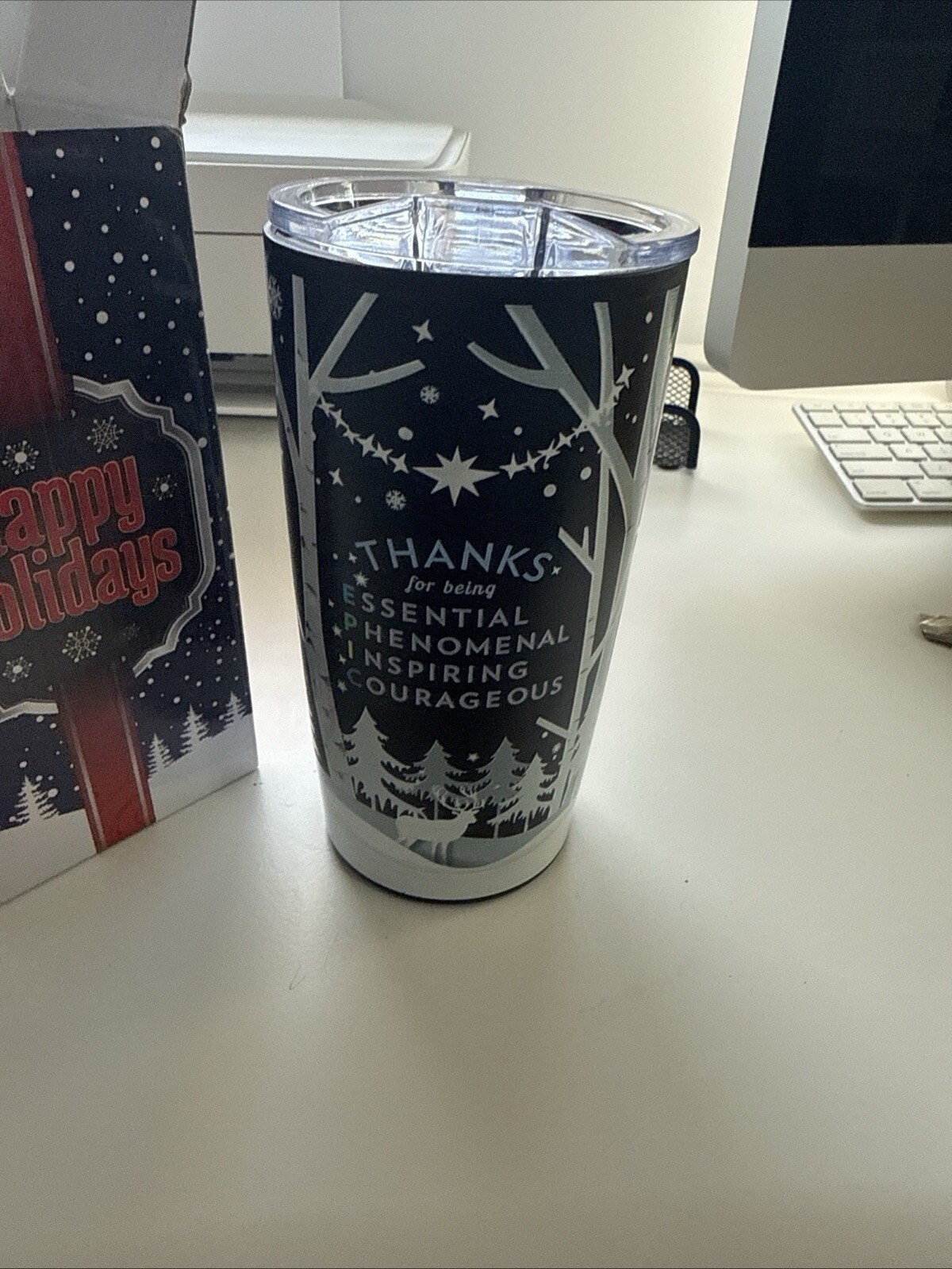 Cheerful Holiday Themed Cup for Festive Celebrations