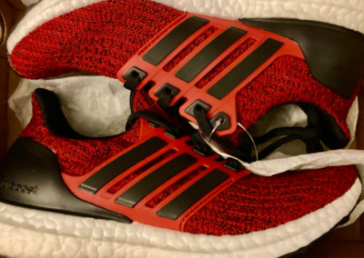Adidas Ultra Boost 4.0 Red Running Shoes Mens Size 4/Womens Size 5.5 New in Box
