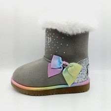 New Juicy Couture Lill Rocklin Boots Little Girls Size 7 Gray Silver Glitter