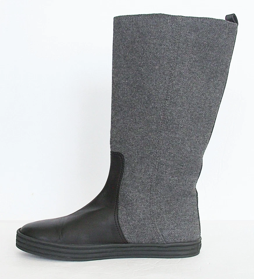 Botas planas de cuero de lana de media pantorrilla Hogan para mujer talla 38 EE. UU. 8 Foto 3 de 4