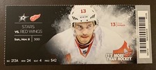 Detroit Red Wings 11/8/15 NHL ticket stub vs Dallas Stars