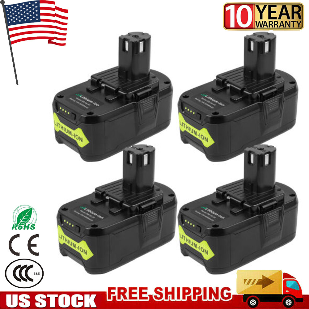8.0Ah 18Volt For RYOBI P108 18V For One Plus High Capacity Lithium Ion Battery