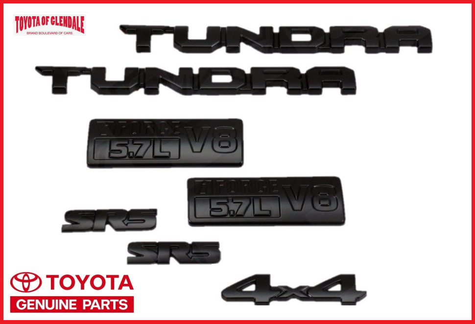 Genuine Toyota 4Runner Nightshade 2 Piece Black/Blackout Emblem Overlay Set PT948-89190-02