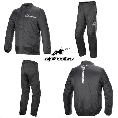 Alpinestars Hurricane v2 Regen wasserdicht Motorrad Überjacke Hose schwarz