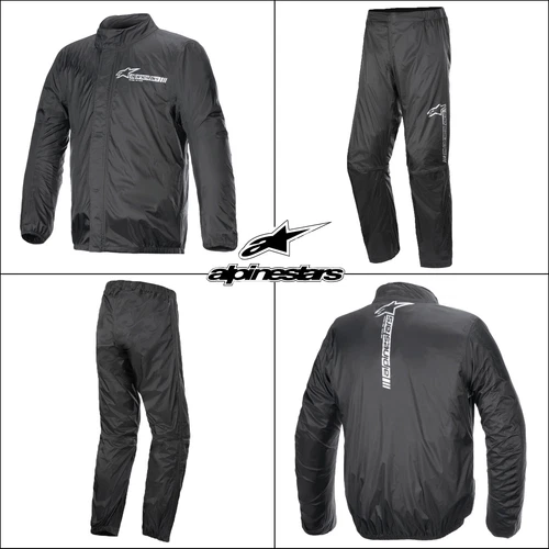 Alpinestars Hurricane v2 Regen wasserdicht Motorrad Überjacke Hose schwarz