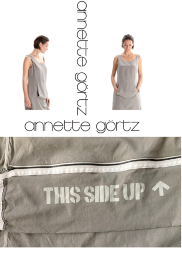 ANNETTE GORTZ &#039;THIS SIDE UP&#039; GORGEOUS ETHEREAL LINEN BLEND SEAM DETAIL DRESS 40