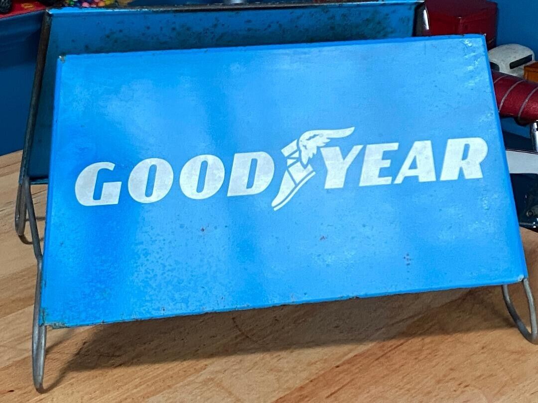 Vintage original GOODYEAR advertising metal tire rack sign Vintage original GOODYEAR advertising metal tire rack sign