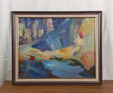 Abstract Composition, Abstract Art, Original Oil Painting, Ukrainian artist